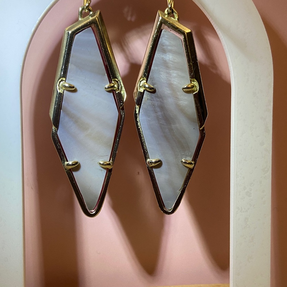 Kendra Scott Statement Earrings; Bexley Drop Earrings with multi-faceted stones - Picture 8 of 12